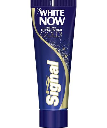 Signal White Now Gold Toothpaste 75ml (3-Pack) - Brighten Your Smile with 3 Tubes - Buy Online on GoSupps.com
