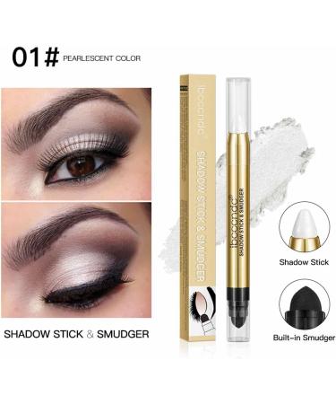 Eyeshadow Stick | 2-end Natural Waterproof Eyeshadow Stick Long Lasting Shimmer Cream Eyeshadow Pencil Crayon for Favor Pochy 1# - Buy Online on GoSupps.com