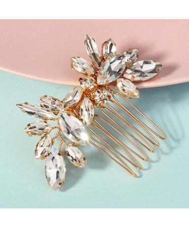 DEARMAMY Hair Comb Flower Rhinestone Hair Decoration Bride Hair Side Comb Hair Accessory - Buy Online on GoSupps.com