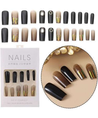 DIY Long Square Head Self-adhesive Stickers Detachable Full Cover Fake Nails Acrylic Manicure(1) - Buy Online on GoSupps.com
