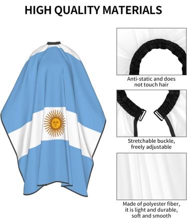 Unisex Argentina Flag Barber Salon Cape | Adjustable Neck Hair Cutting Cape for Salon & Home Use - Buy Online on GoSupps.com