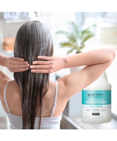 Ginger Lily Farms Club & Fitness Moisturizing Conditioner 1 Gallon - Vegan & Cruelty-Free - Ocean Breeze Scent - Buy Online on GoSupps.com