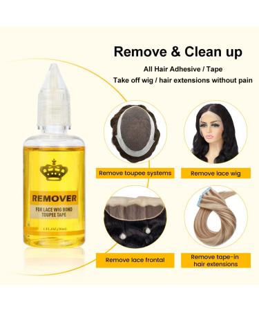 Lace Glue Remover - Fast Acting Hair Extensions Tape Adhesive Removal - 1 Pack - Buy Online on GoSupps.com