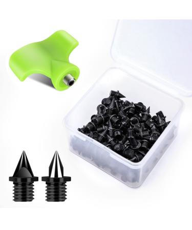 1/4 inch carbon steel spikes 32 lighter spikes rail shoes each nail weighs only 0.47 grams used for athletics sprinting or cross-country 120 black