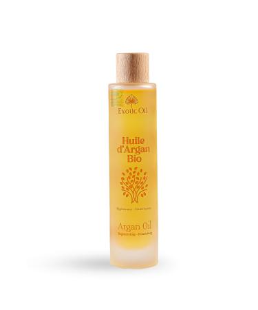 Exotic Oil Organic Argan Oil - Ecocert and Cosmos Organic Certified - Cold Pressed - 100% Pure - Moroccan Argan Oil - Argan Oil for Hair - Soft Touch Luxe Bottle (50ml)