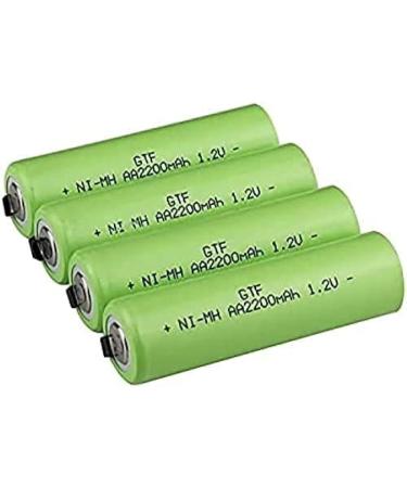 Performance Battery 1.2V Aa Rechargeable Battery 2200Mah Nimh Cell Green Shell with Welding Tabs for Philips Electric Shaver Razor Toothbrush - Buy Online on GoSupps.com