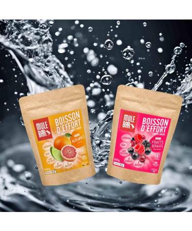 MULEBAR - Powdered Sports Drink - Red Fruits - Isotonic Drink - Antioxidant - 8 Vitamins - 4 Minerals - Easy To Digest - Made In France - 600gr - Buy Online on GoSupps.com
