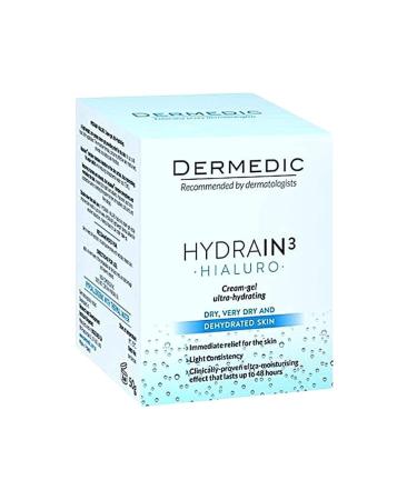 HYDRAIN3 HIALURO Ultra-Hydrating Cream-Gel - 50g for All Skin Types | Dermedic - Shop Internationally - Buy Online on GoSupps.com
