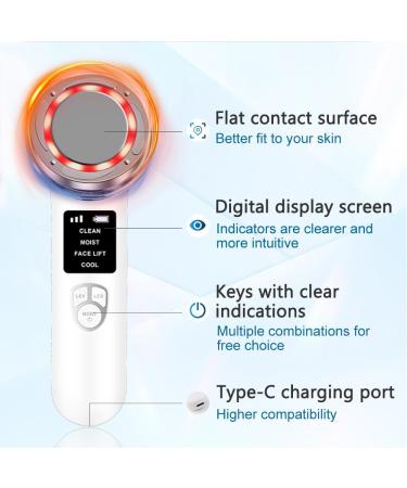 Red Light Therapy Facial Wand for Wrinkles | Anti-Aging Skin Care Tool - Off-White - Buy Online on GoSupps.com