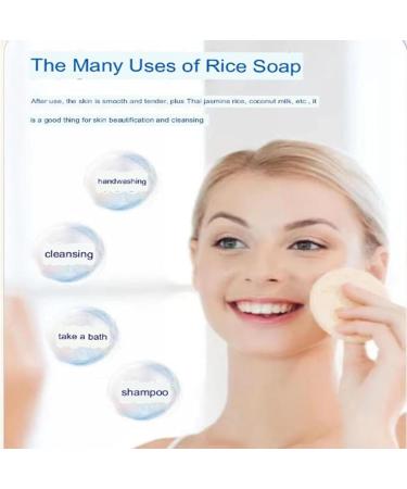 Rice Milk Soap Face Cleansing Rice Milk Soap Gentle Natural Thai Goat Milk Rice Soap Brightening Body Cleansing Rice Goat Milk Soap Portable Cleaning Supplies For Hand Washing Face Washing - Buy Online on GoSupps.com