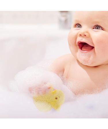 Kids Bath Sponge - Soft Baby Shower Body Scrubber - Shower Sponge Dead Skin Remover Cute Shower Brush Bath Supplies for Toddler Kids Baby Yellow - Buy Online on GoSupps.com