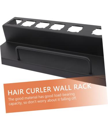HAPINARY Curling Iron Rack Curler Wall Rack Salon Curlers Holder Blow Dryer Stand Stainless Steel Black - Buy Online on GoSupps.com