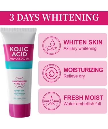 Kojic Acid Skin Underarm Cream Korean Skin Care for Women Kojic Acid Skin Cream Dark Neck Remover Cream Kojic Acid Knee Cream Cream Kojic Acid Collagen Cream For Dark Underarm Underarm Skin Cream - Buy Online on GoSupps.com