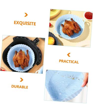 Zerodeko Air Fryer Pad Air Fryers Roasting Pan Reusable Steamer Patches Oven Baking Pan Household Parchment Blue 21X18.5X4CM - Buy Online on GoSupps.com