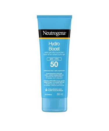 Neutrogena Hydro Boost Water Gel Sunscreen Lotion with Broad Spectrum SPF 50 Water-Resistant & Non-Greasy Hydrating Sunscreen Lotion Oil-Free 88 mL 1 count (Pack of 1) SPF 50