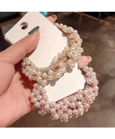 Kaiaiwluo Pearl Hair Ties - 3-Piece Set of Elegant Elastic Scrunchies & Bracelets for Women & Girls - Buy Online on GoSupps.com