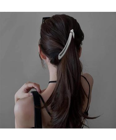 NTRUXZP 4 Pieces French Banana Hair Clips Fishtail Hair Combs and Clips Flexible Round Banana Ponytail Hair Styling Accessories for Women and Girls - Buy Online on GoSupps.com