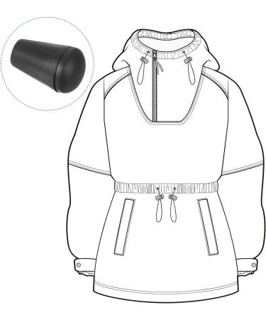 METALLIXITY 100pcs Plastic Bell End Stoppers - Black Cord Rope Fastener for Backpacks & Drawstrings - Buy Online on GoSupps.com