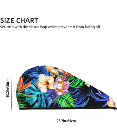 Microfiber Hair Drying Cap | Colorful Flowers Hair Towel Wrap | Soft & Absorbent Quick Drying Cap for Curly Long & Thick Hair - Buy Online on GoSupps.com