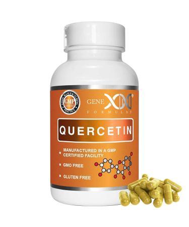 GENEX Quercetin 500mg Supplement, 60 Capsules | Anti Inflammatory & Antioxidant for Immune Support, Cardiovascular Health, Healthy Aging and Longevity, Non-GMO, Flavonoid Supplements (2 Month Supply) 60 Count (Pack of 1)