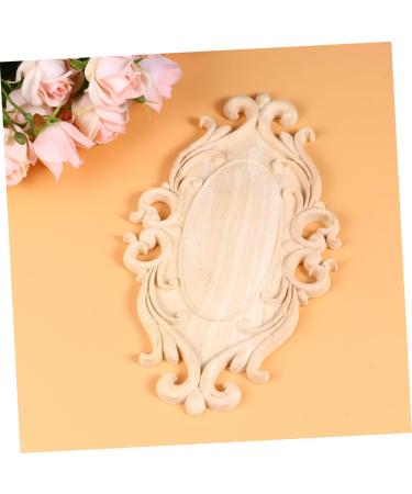 GRIRIW Door Appliques 1pc Onlay Applique Decor Walls Carved Ornamental Wood Frames Wood Applique Dressing Table Modeling - Buy Online on GoSupps.com