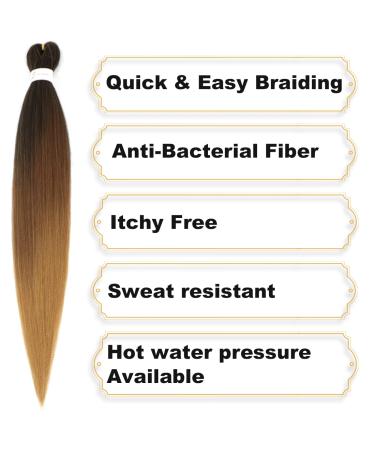 Ancient Lichenhaar Easy Braid 30-Inch Synthetic Hair Extensions 6 Packs Itch-Free Crochet Borders Yaki Texture (1B/30/27#) - Buy Online on GoSupps.com