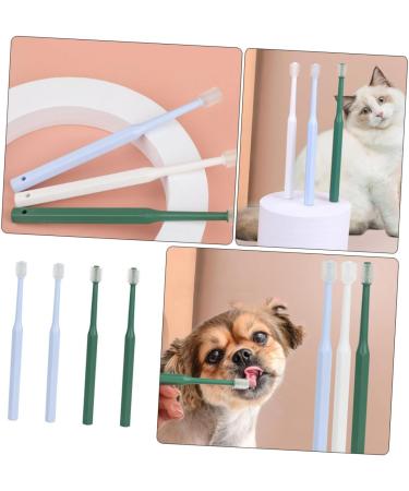 GRIRIW 4pcs Toothbrush Tufting Kit Pet Kitten Supplies Cat Toothpaste and Brush Kit Puppy Tufted Plastic - Buy Online on GoSupps.com