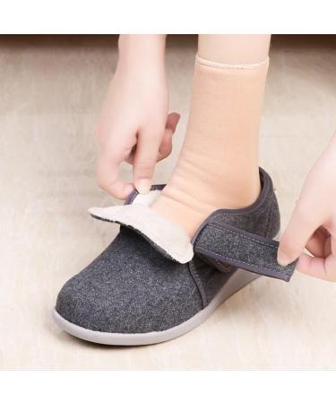 Men's Diabetic Orthopedic Shoes - Adjustable Large Size for Plantar Fasciitis Relief | Non-Slip Walking Shoes for Foot Pain - Size 11.5 Black - Buy Online on GoSupps.com