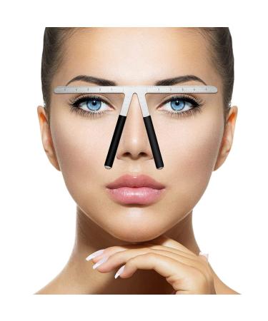 qazaa 2Piece Eyebrow Golden Proportion Caliper Ruler Brow Caliper Measuring Tool Silver - Buy Online on GoSupps.com