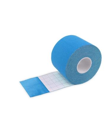 Kinesiology Tape Athletic Sports Lifting Tape Strapping Gym Fitness Tennis Running Knee Muscle Protector Scissor for Physical Therapy Sports Athletes (Color : Blue)