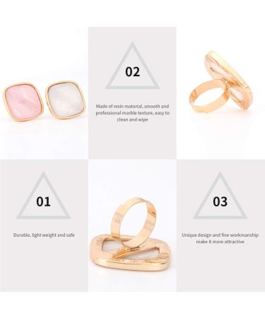 Minkissy Resin Marble Nail Art Ring Palettes 2 Pieces Mini Finger Ring Plates Nail Art Makeup Mixing Palette DIY Colour Boards for Drawing Colour Style 4 - Buy Online on GoSupps.com