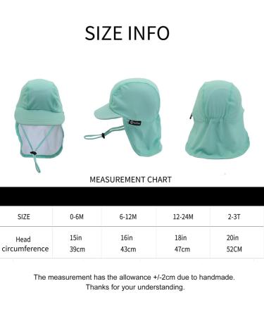 weVSwe Baby Toddler Sun Hat UPF 50+ Swim Cap Flap Neck Protection | Light Green Blue | Adjustable Chin Straps | UV Sun Protection Hats | 0-6 Months - Buy Online on GoSupps.com