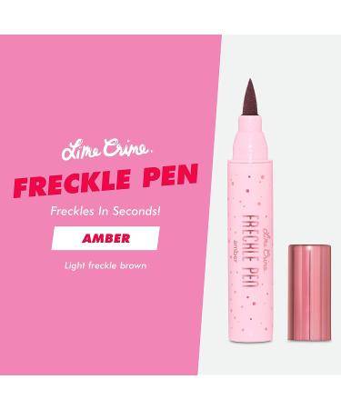 Lime Crime Freckle Pen in Amber - Lightweight, Long-Lasting & Waterproof Dot Spot Pen for Natural Freckled Look - Vegan & Cruelty-Free - Buy Online on GoSupps.com