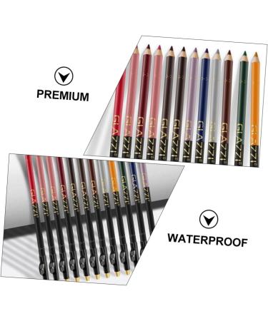 Angoily 24 Pcs Lip Liner Eyeliner Eyebrow Pen Eye Makeup Accessory Matte Eyebrow Pencil Lasting Gel 1 count (Pack of 1) Assorted Colorx2pcs - Buy Online on GoSupps.com