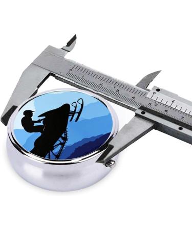 Snowmobile Portable Metal Pill Box - Round Mini 3-Compartment Design for Travel - Must-Have Small Pill Organizer in Black - Buy Online on GoSupps.com