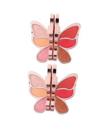 FOMIYES 2 Pcs Eyeshadow Palette Cream Eyeshadow Shimmer Eyeshadow Cheek Blusher Lighter Cosmetic Woman 1 count (Pack of 1) As Shown 2x2pcs