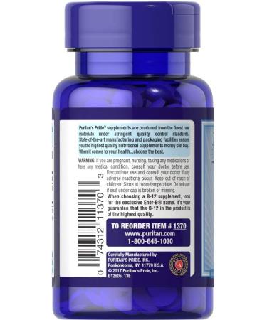Puritan's Pride Vitamin B-12 500 mcg-100 Tablets | Essential B Vitamin Supplement - Buy Online on GoSupps.com