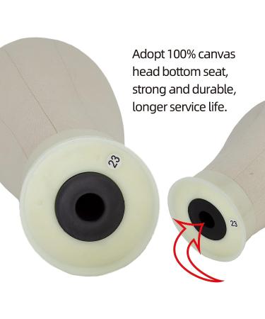 LUNGCYX 23 Inch Wig Head Stand Tripod Set for Wigs Making Display - Mannequin Canvas Block Head, T-pin, Wig Cap, Adjustable Bracket - Tripod Tool Holder for Mounting - Buy Online on GoSupps.com