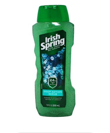 Irish Spring Body Wash Deep Action Scrub 18 oz - Pack of 3 - Buy Online on GoSupps.com