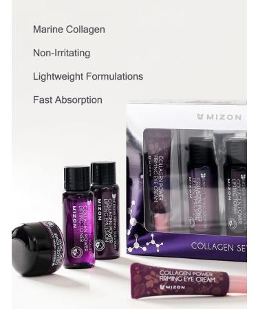 MIZON Marine Collagen Mini Set | Travel Skincare Set | Anti-Aging Toner Emulsion Eye & Face Creams | Boost Elasticity - Buy Online on GoSupps.com