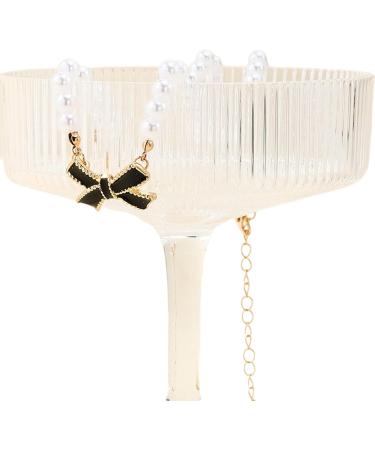 Southjieling Elegant Loop Trailer Necklace - Exquisite Jewelry with Art Beads Black Collarbone Chain for Women - Buy Online on GoSupps.com