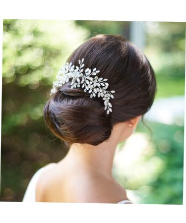 Didiseaon Tiara Rhinestone Barrettes Bridal Hair Comb Pearl Wedding Headwear Pearl Rhinestone Hair Comb Wedding Headpiece Bride Insert Comb Headgear Hair Accessories Crystal - Buy Online on GoSupps.com