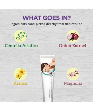 Vishopy Herbal Scar Removal Cream for Pimple Marks Dark Spots Blemishes & Stretch Marks with 3% Onion Paraben & EDTA Free German Science Meets Ayurveda - 15g - Buy Online on GoSupps.com