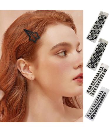 10/12PCS Black Snap Hair Clips Barrettes for Women Simple Sweet Headdress D3I0 Waterdrop Kid Accessorie Barrette Clips Hair - Buy Online on GoSupps.com