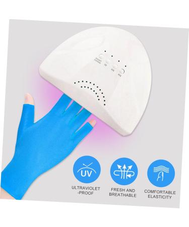 Beavorty 1 Pair nail gloves nail art gloves manicures art gloves Nails UV Shield Glove UV shield mittens UV fingerless gloves nail tool Elastic spandex ultra violet light - Buy Online on GoSupps.com