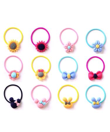 Colorful Hair Ties 50 Pieces Elastic Hair Ties Set Multicolor Mini Hair Band for Girls Baby DIY Hairstyle