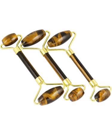Rockcloud Tiger's Eye Crystal Roller Massager | Natural Anti-Aging Face & Neck Skincare Tool - Buy Online on GoSupps.com
