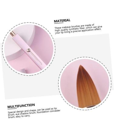 Ipetboom Flat Concealer Brush 1pc Lip Brush Aluminum Tube With Cover Cosmetics Wand Makeup Brushes - Buy Online on GoSupps.com