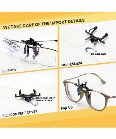 Clip-On Blue Light Blocking Lenses | Anti-Glare Computer & Gaming Glasses for Eye Protection (Unisex - Buy Online on GoSupps.com