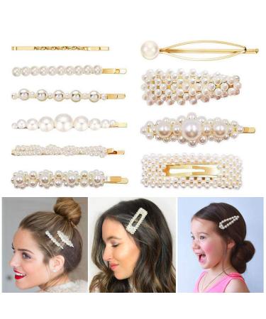 Ibely pearl hair clips for girls bling hair needles headgear hair clip elegant artificial pearl brackets styling tools accessories for wedding birthday Valentine's Day gifts
